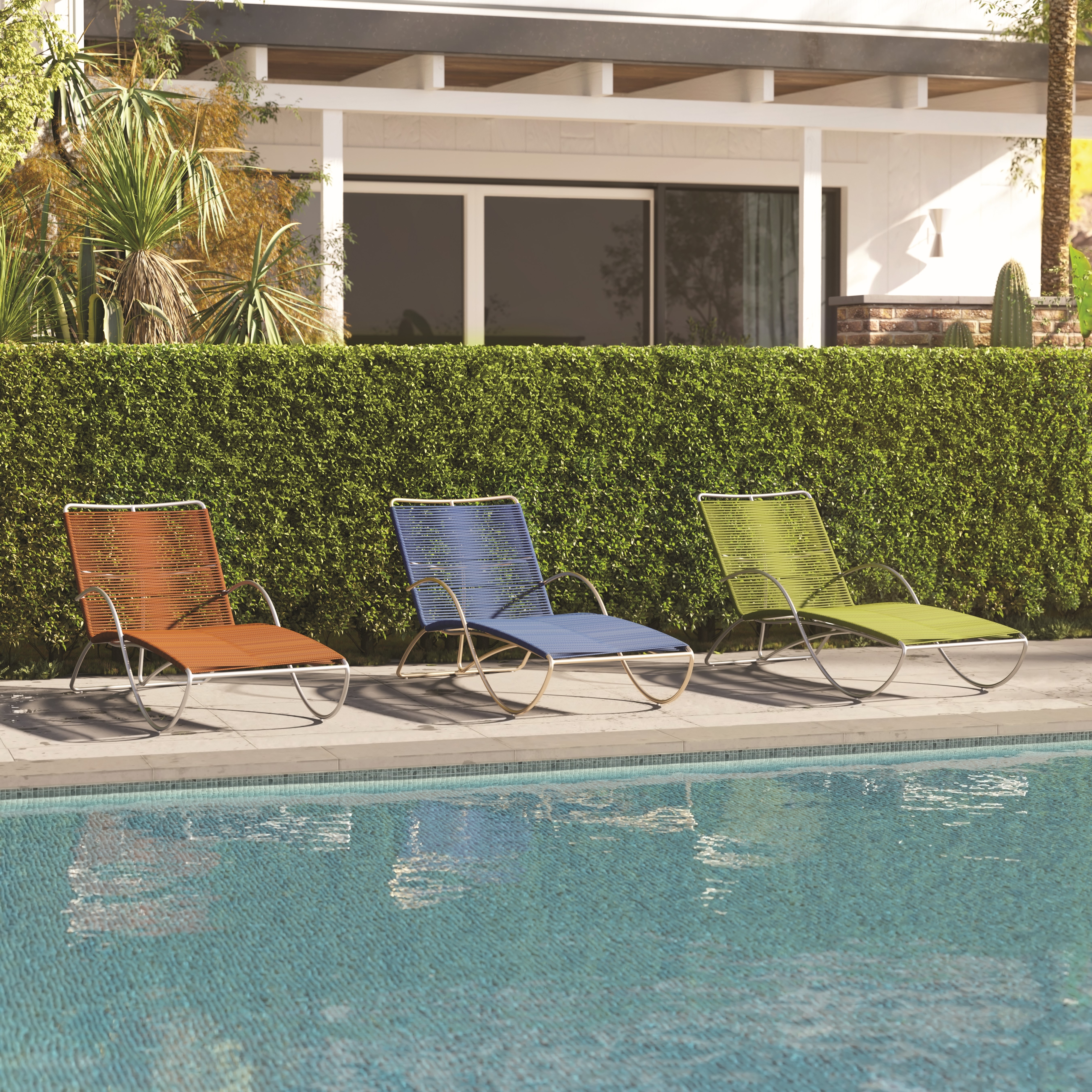 Brown Jordan Walter Lamb Contoured Rope Chaise Lounge