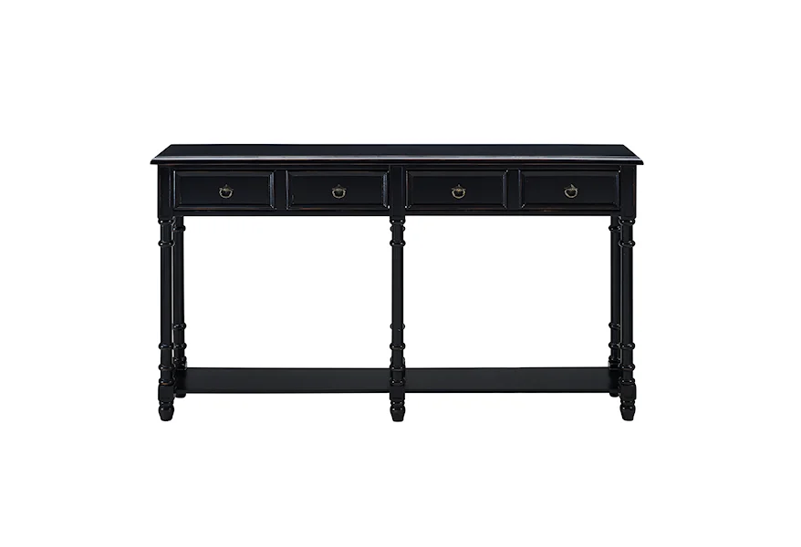 Accents Hall Console Table in Modern Black by Accentrics Home at Corner Furniture