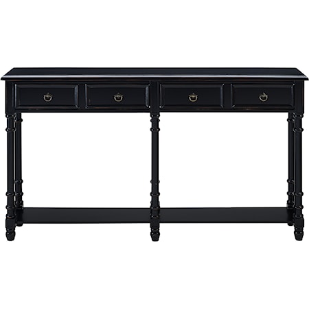 Hall Console Table in Modern Black