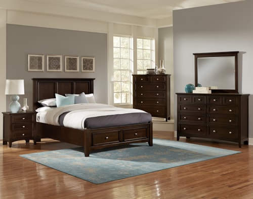 Transitional Full Bedroom Group with Storage Bed