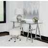 Powell Wynn Trestle Desk Chrome