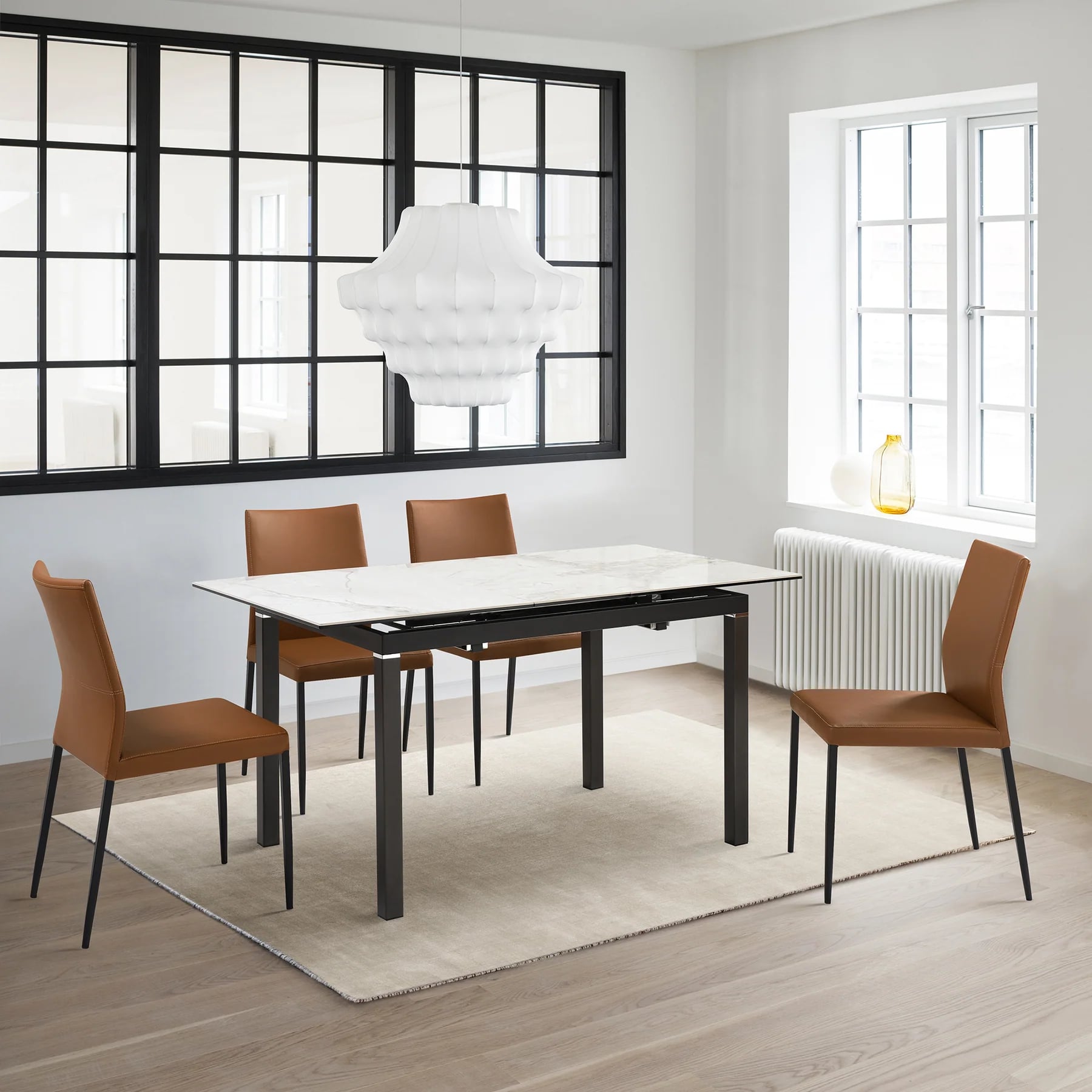 Armen Living Kash Faux-Leather Dining Chair