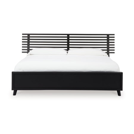 King Slat Panel Bed