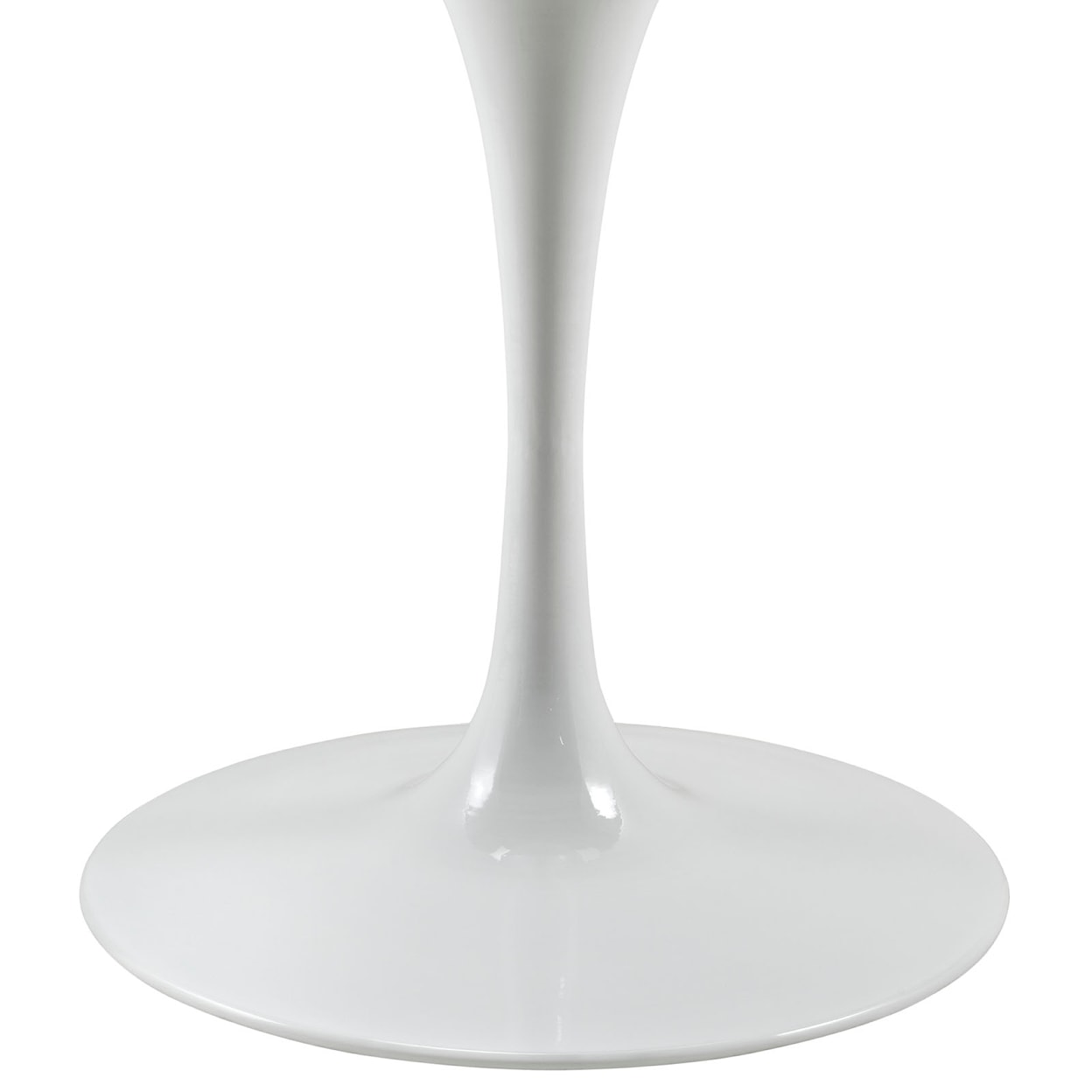 Modway Lippa White 47" Round Dining Table