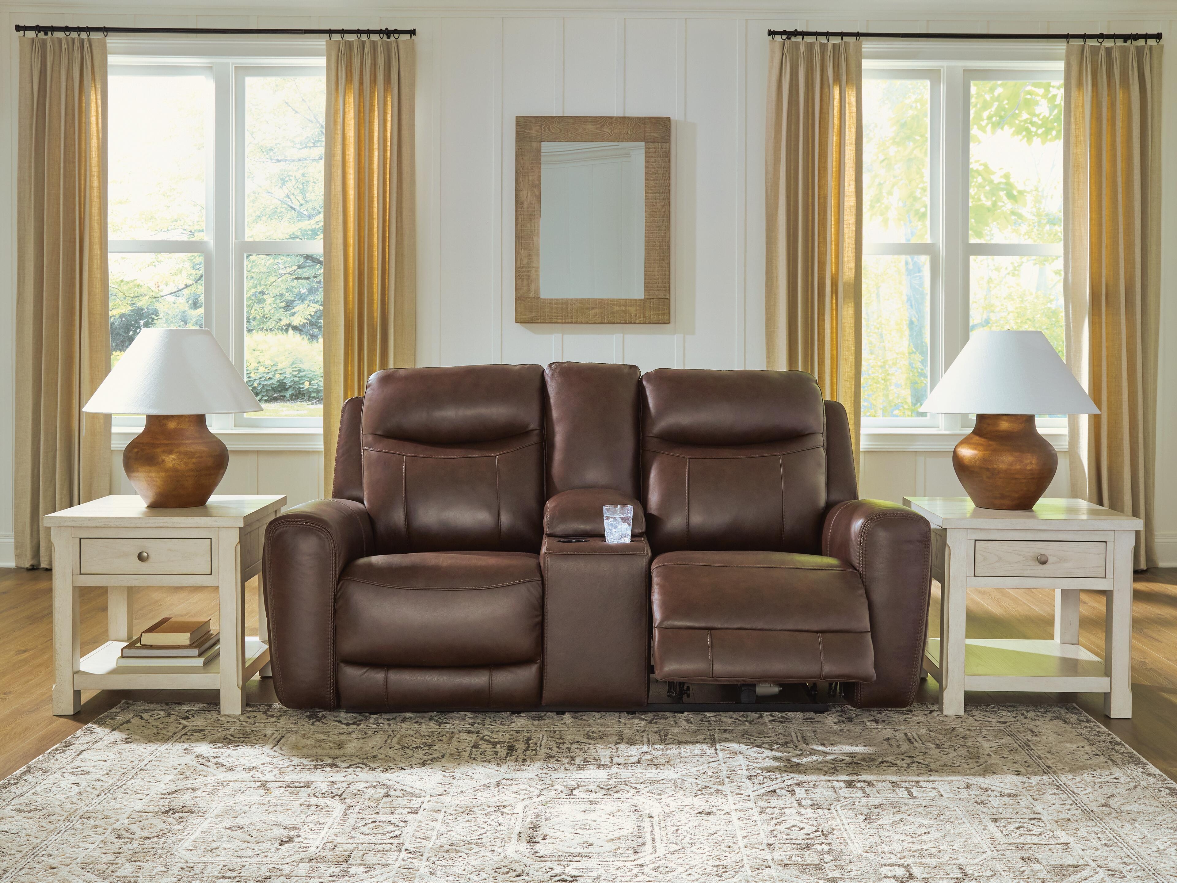 Ashley Gravier Pwr Rec Loveseat/con/adj Hdrst