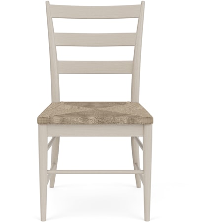 Farmhouse Side Chair with Woven Rush Seat