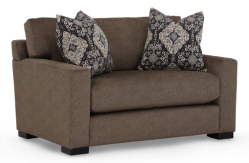 Contemporary Double Chair with Accent Pillows