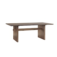 Transitional Dining Table in Lead Finish