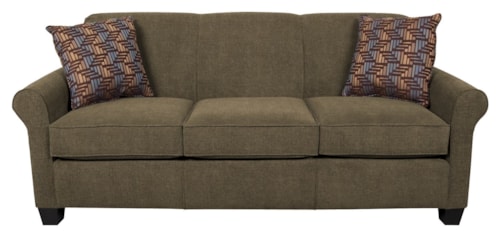Transitional Sofa with Accent Pillows