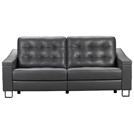 Contemporary Power Reclining Sofa with Built-In USB