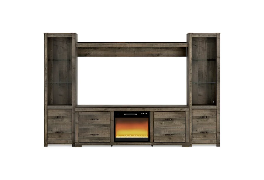 Trinell Entertainment Center with Fireplace by Signature Design by Ashley at VanDrie Home Furnishings
