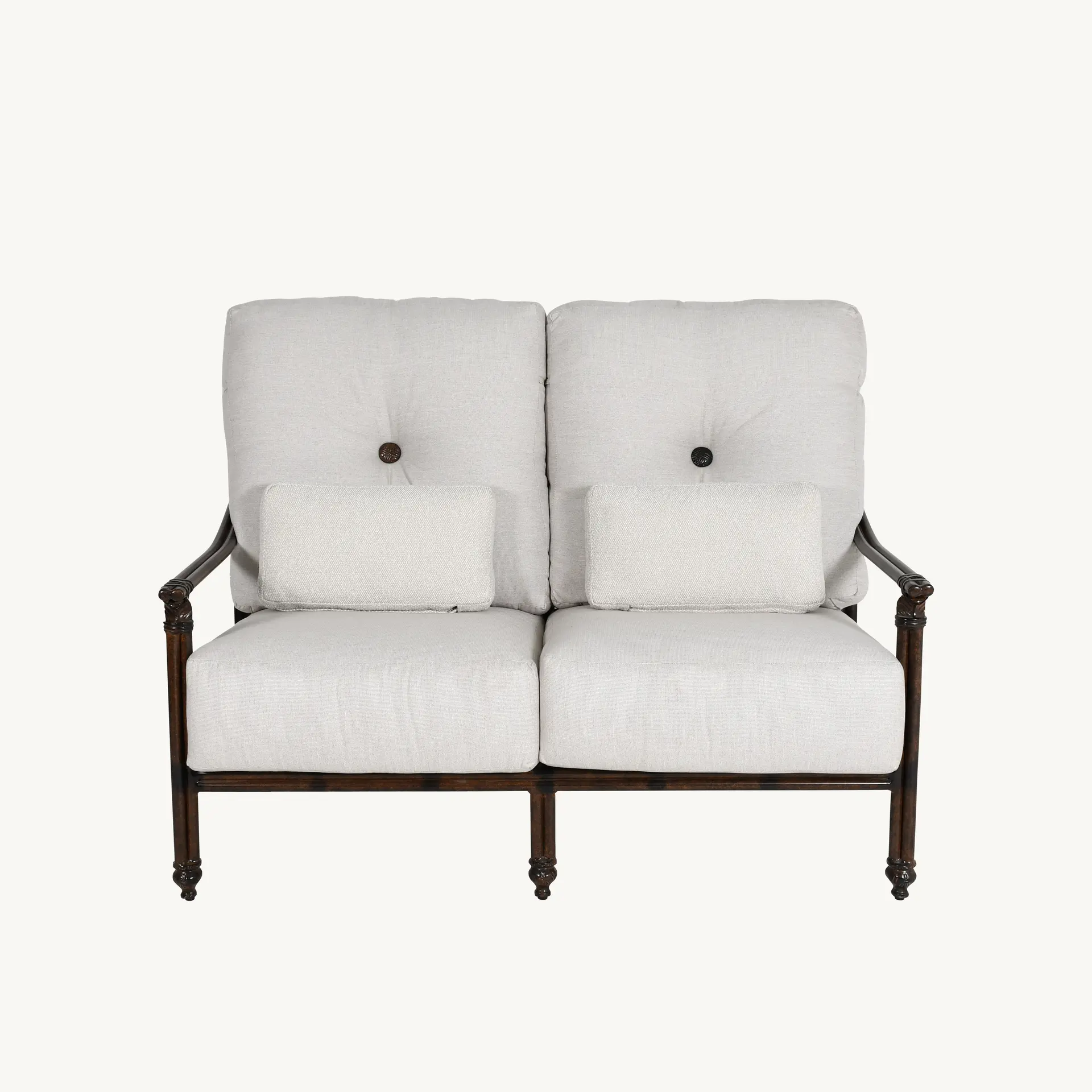 Cushioned Loveseat w/Accent Pillows