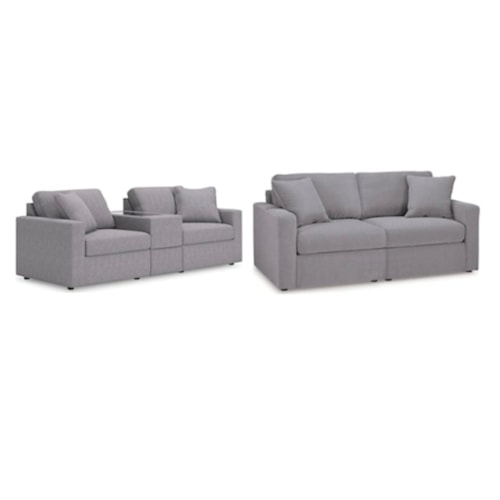 3-Piece Sectional Sofa And 2-Piece Sectional Loveseat