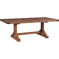 Farmhouse Extension Table Top with Trestle Base