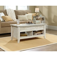 Farmhouse Lift-Top Coffee Table with Lower Storage Shelf