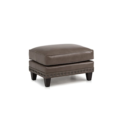 Smith Brothers 227 Upholstered Ottoman with Nail Head Trim