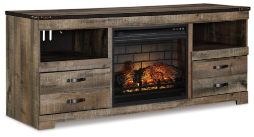 63" TV Stand With Electric Fireplace