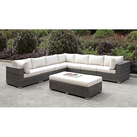 Large L-Sectional + Bench