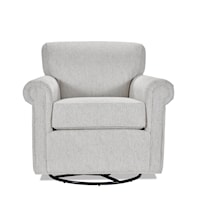 Transitional Accent Swivel Glider Chair