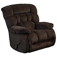 Casual Swivel Glider Recliner with Pillow Arms