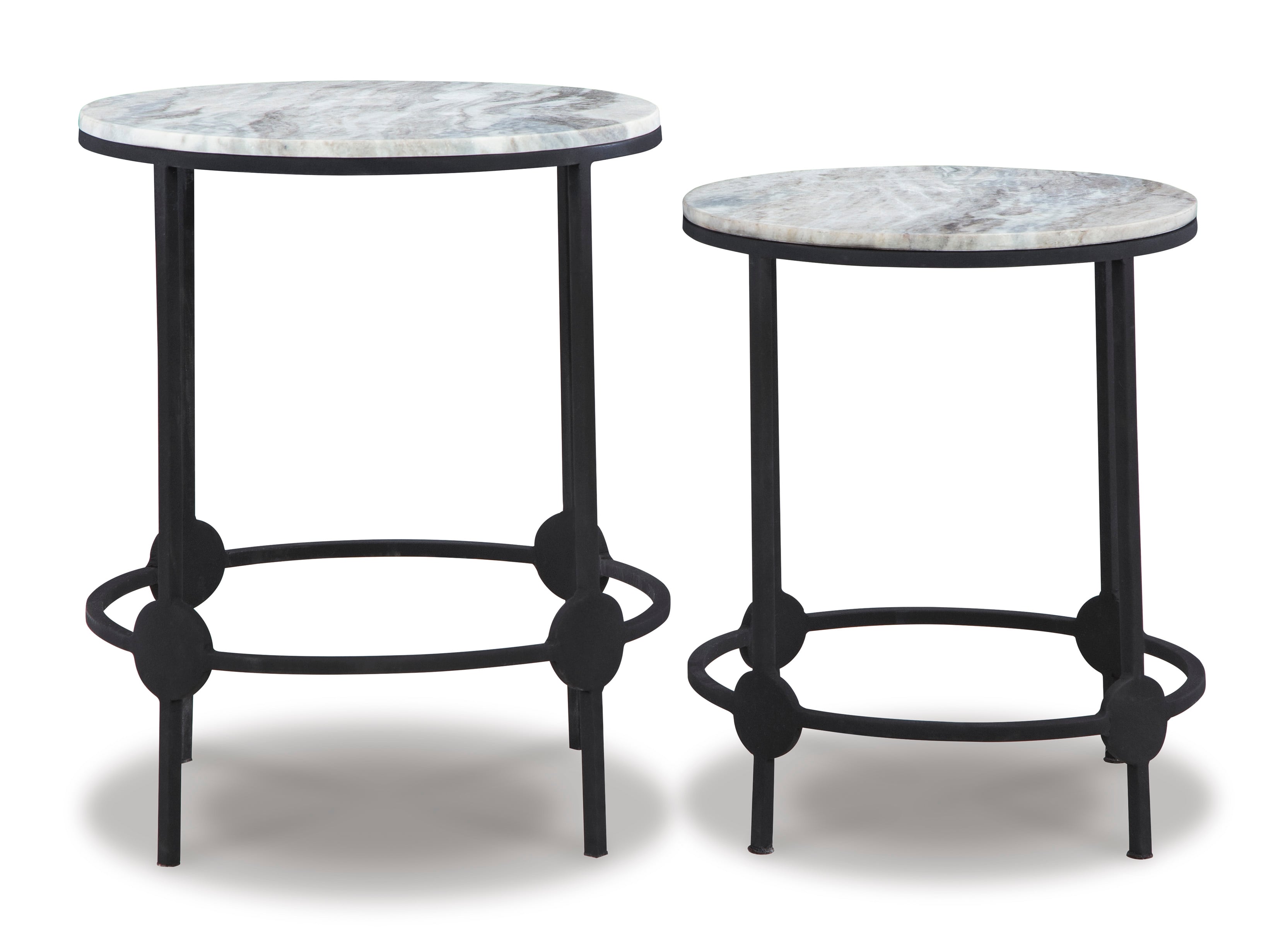 Signature Design by Ashley Beashaw A4000546 Accent Table (Set of 2) with Marble Top Standard