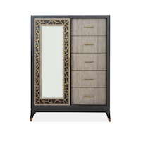 Transitional Door Chest with Mirror 