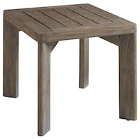 Contemporary Outdoor Teak End Table