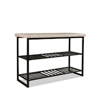 Contemporary Top Console Table with 2-Open Shelves