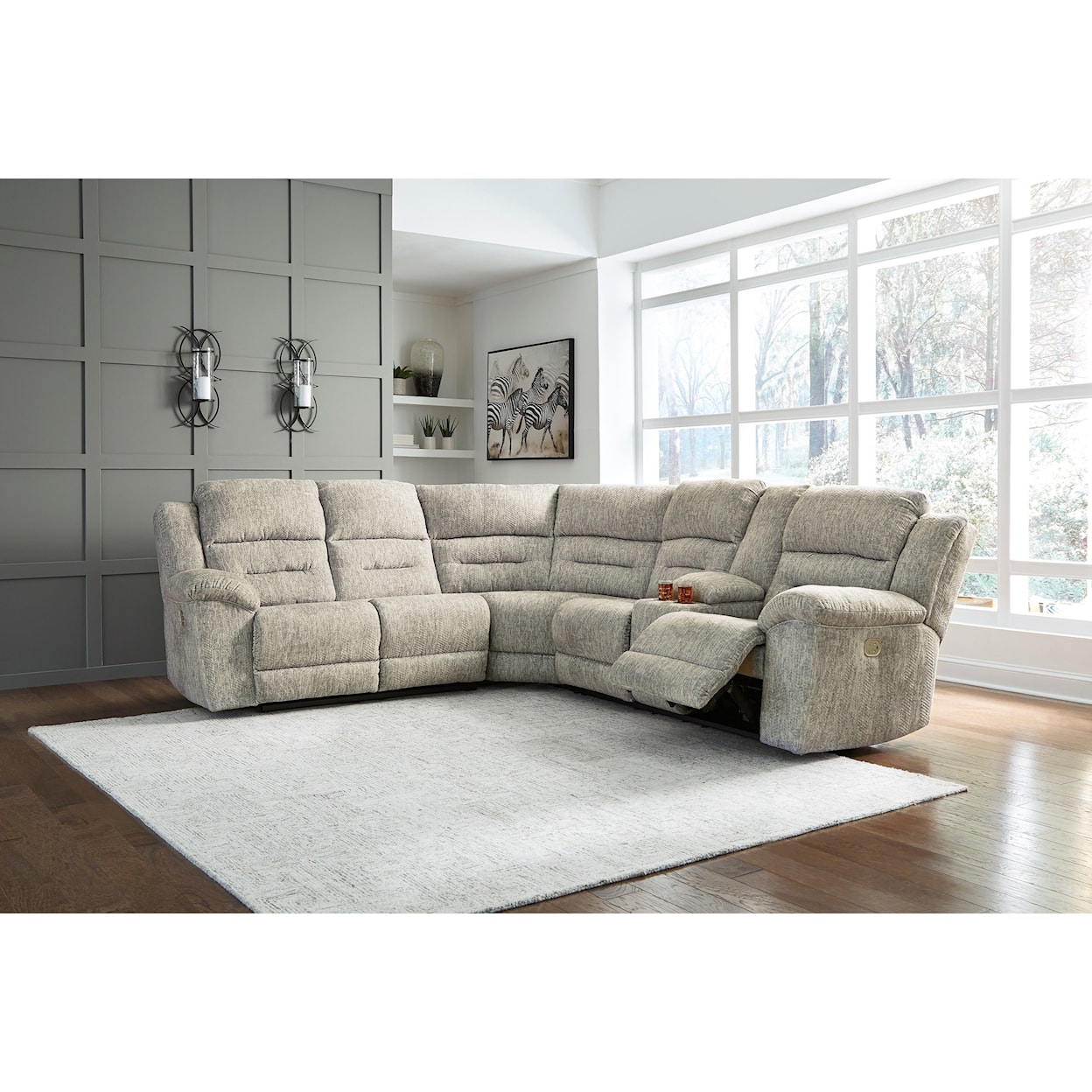 Ashley Furniture Signature Design Family Den Power Reclining Sectional
