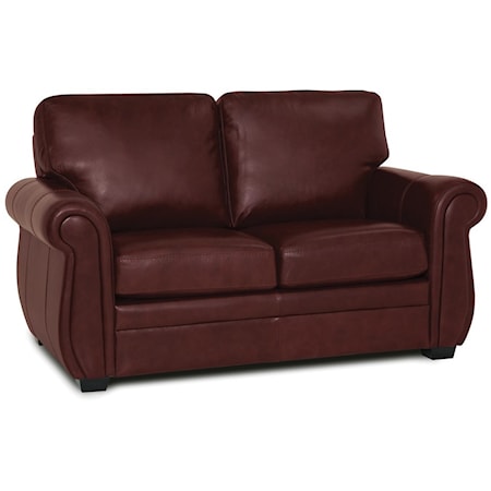 Traditional Loveseat with Rolled Arms