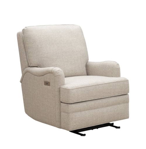 Casual Wall Hugger Power Recliner with USB/USB-C Ports