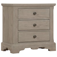 Traditional 3-Drawer Nightstand with Soft-Close Drawer Guides