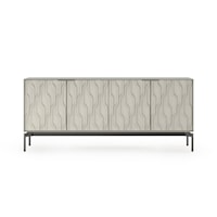 Contemporary Storage Credenza with Adjustable Shelves