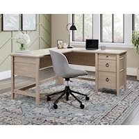 East Adara Rustic L-Shaped 2-Drawer Desk