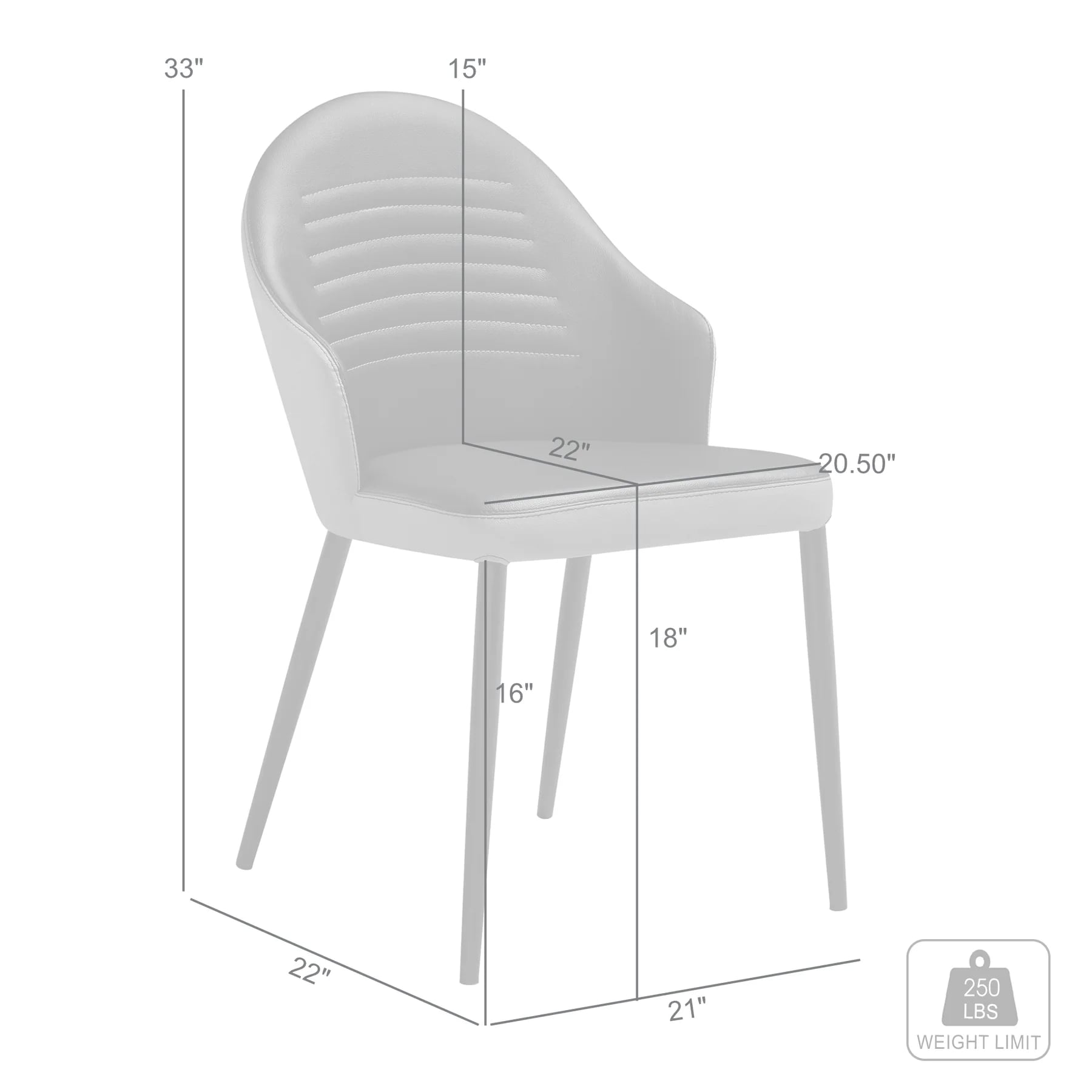 Armen Living Rocco Dining Chair