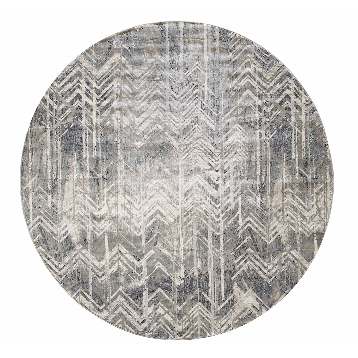 Kas Montreal 5'3" x 7'7" Grey Chevron Rug