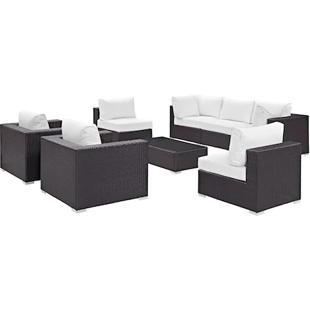 Outdoor 8 Piece Sectional Set