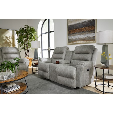 Rocking Reclining Loveseat w/ Console