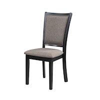 Transitional Two Tone Upholstered Side Chair