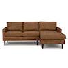 Bravo Furniture Trafton Leather Chaise Sofa w/ USB Port & Wood Feet