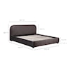 Moe's Home Collection Colin Colin Queen Bed Charcoal