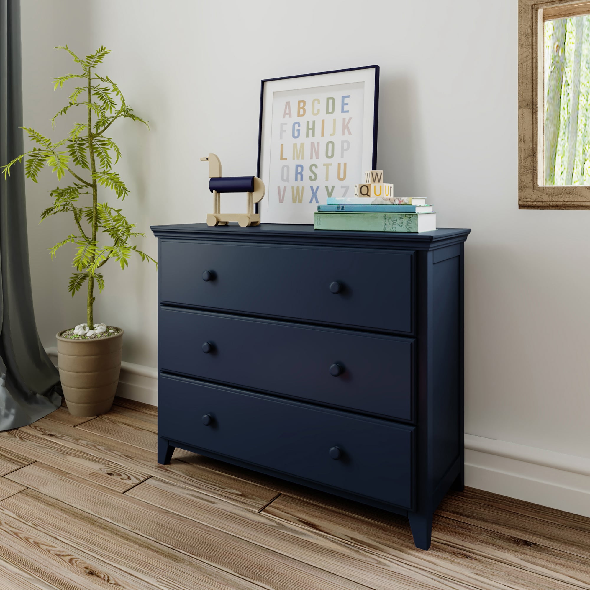 Jackpot Kids Storage Solutions 3 Drawer Dresser in Blue