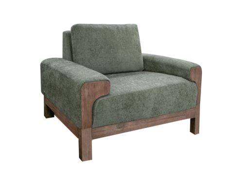 Contemporary Armchair with Throw Pillow