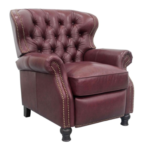 Traditional Push Back Recliner with Button Tufting
