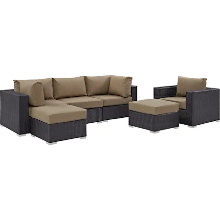 Outdoor 6 Piece Sectional Set