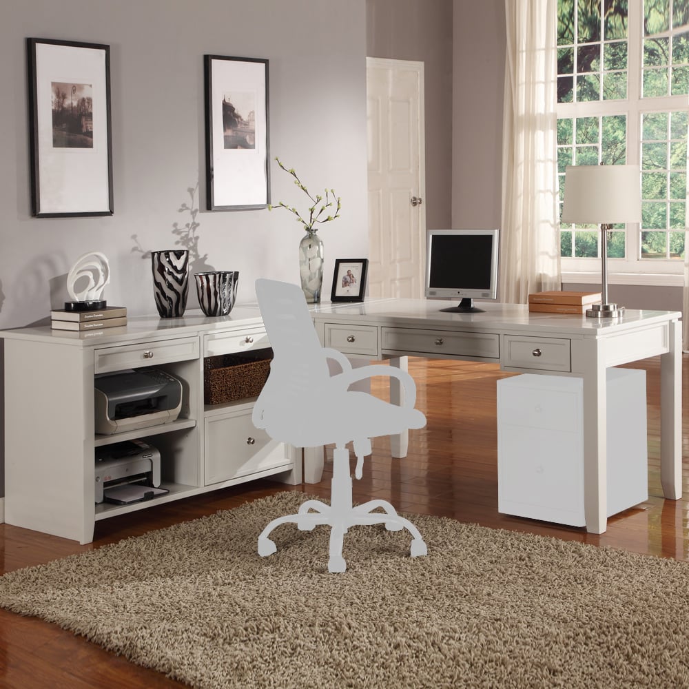 L-Shaped Desk with Credenza