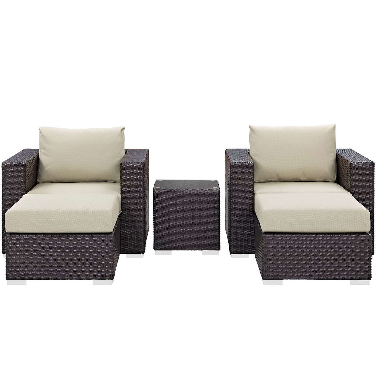 Modway Convene Outdoor 5 Piece Sectional Set