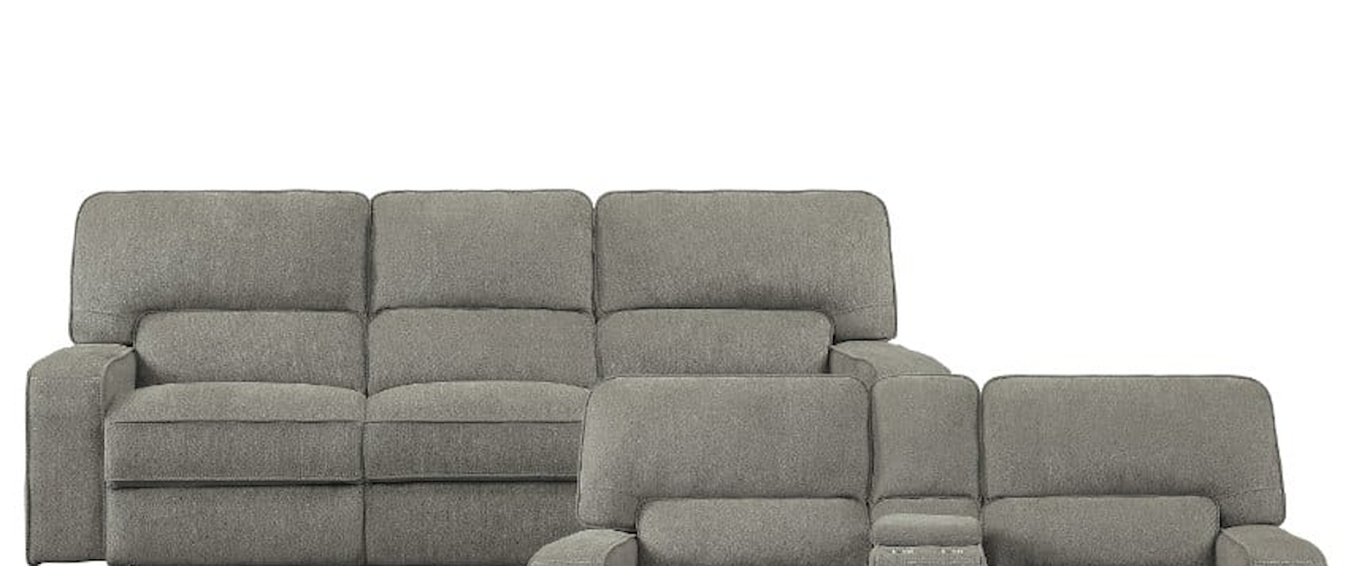 Contemporary Two Piece Power Reclining Living Room Set