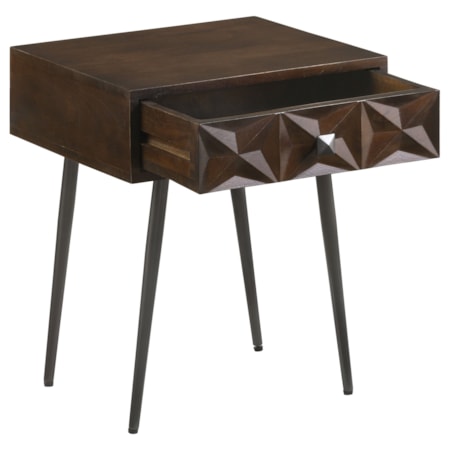 Ezra 1-drawer Accent Side Table Coffee