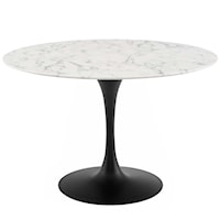 47" Round Artificial Marble Dining Table